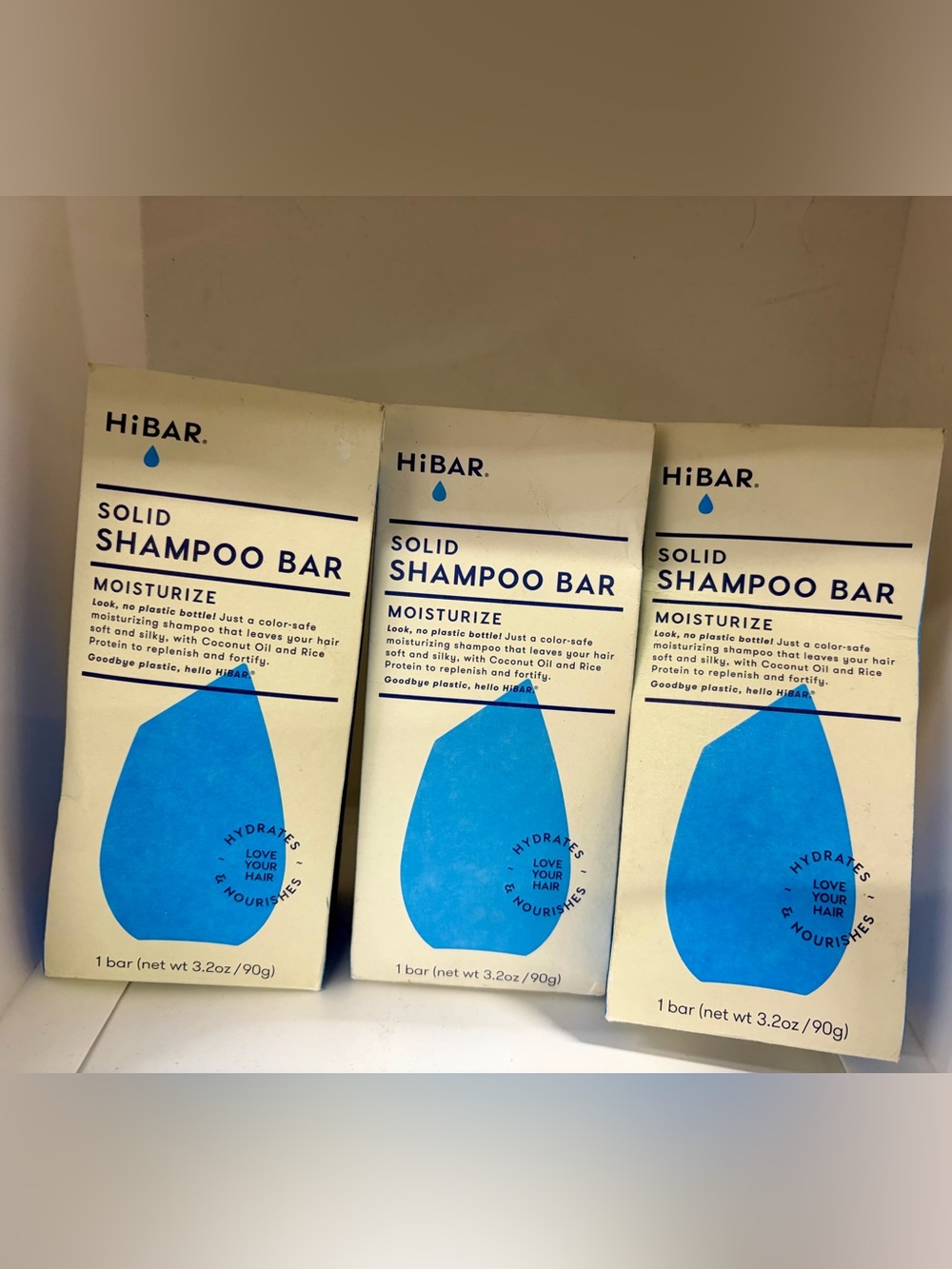 3 Solid Shampoo Bar - Moisturize (Blue)